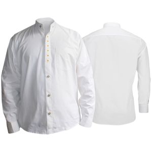 Trachtenhemd Hemd aus Baumwolle Edelweiß bestickt, Größe:L
