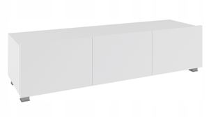 GRAINGOLD TV-Lowboard Calardus 150 cm - Kleiner TV-Ständer - Mediaschrank, RTV-Tisch, Hängeschrank - Weiß