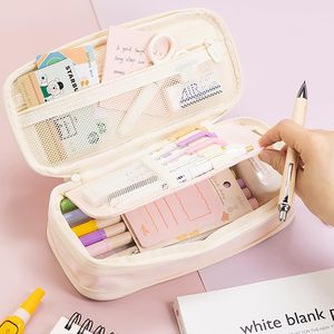 OKWISH Federmäppchen Federtaschen Teenager Mädchen Mäppchen Etui Stifte 2 Fach Große Kapazität Pencil Case für Schule & Büro Rosa