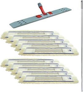 Set mit 10 Wischmopp "Premium" 80 cm Baumwolle Set mit 10 Wischmopp "Premium" 80 cm Baumwolle