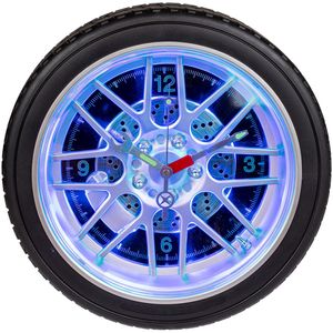 Out of the Blue Wanduhr, Reifen, mit 16 LED, D: ca. 35 cm