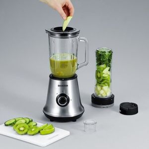 SEVERIN Multimixer + Smoothie Mix & Go SM 3737 Edelstahl schwarz