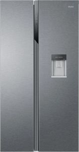 Haier SBS 90 Serie 3 HSR3918EWPG Side-by-Side Kühlkombination Freistehend 521 l E Silber