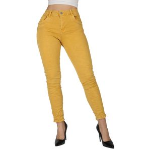 Giralin Damen Baggy Jeans Regular Waist 5-Pocket-Style 837531 Gelb 42 / XL