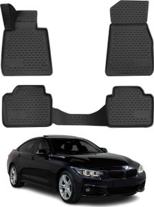 2013-2021 BMW serii 4 Coupe Grand Coupe F32 F36 OMAC gumowe dywaniki podłogowe czarne 4x