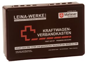 LEINA KFZ Verbandkasten Standard Inhalt DIN 13164 schwarz