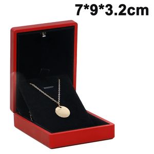 Schmuck Geschenkbox mit LED-Licht, Schmuckkästen für Ring Ohrring Halskette Armband, Display Aufbewahrungskoffer  Universal Verpackung Schmuckschachtel(Pendant)