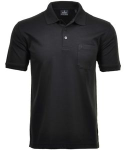 Größe L Ragman Herren Poloshirt Softknit kurzarm schwarz 540391