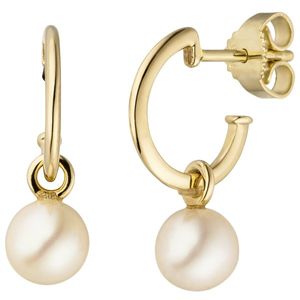 Elegante Ohrringe dreieckige Perlen echt Perlmutt gro\u00df Barock gold Schmuck Ohrringe Perlenohrringe 