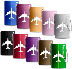 Kofferanhänger Koffer, Kunstleder Gepäckanhänger,Reisegepäckanhänger Reise Gepäckaufbewahrung Tag Namensschild (10 Pack - Aluminium), zufällige Farbe