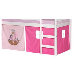 Vorhang Gardine Bettvorhang BALLERINA zu Hochbett Rutschbett Spielbett in rosa/pink