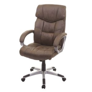 Bürostuhl HWC-A71, Chefsessel Drehstuhl Schreibtischstuhl, Stoff/Textil, FSC®  Wildleder-Optik braun