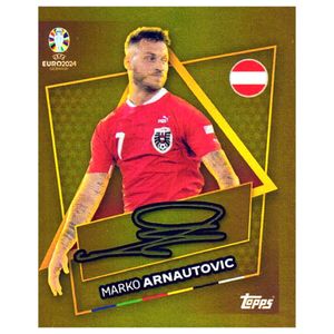 Topps UEFA EURO 2024 Fußball EM Sammelsticker - Gold Signature Sticker - Marko Arnautovic