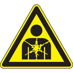 Dreifke® Warnschild Warnung vor Gesundheitsgefahr, ISO, Kunststoff, SL 200mm