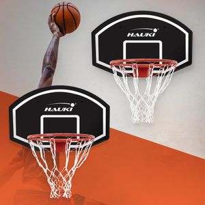 Hauki Basketballkorb Set mit Ring und Netz, 71x45 cm, Schwarz, wetterfest