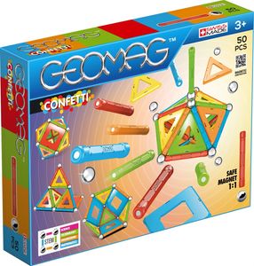 Geomag, Classic Confetti, 352, Magnetkonstruktionen und Lernspiele, 50-teilig