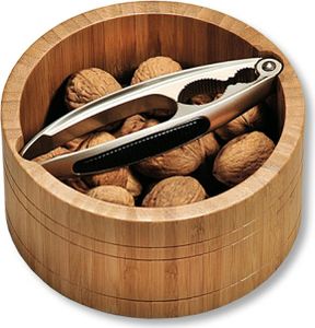 KESPER Nussschale mit Nussknacker, rund, Bambus, ø 16,6 cm / Höhe: 8 cm, 62822