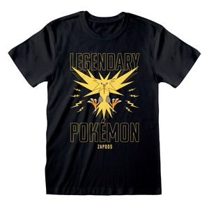 Pokemon T-Shirt L Schwarz Unisex Legendary Zapdos