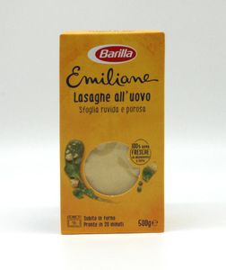 Barilla Emiliane Lasagne, Lasagne, 20 min, 366 kcal, 1549 kJ, 4 g, 1,2 g