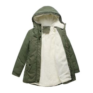 Damen Winter Kapuze warme lässige Baumwolljacke,Farbe: Armeegrün,Größe:XL