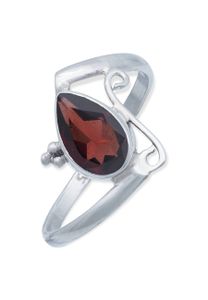 Ring UHA aus 925er Sterling Silber mit Granat facettiert rot