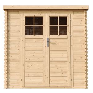 Drewniana szopa ogrodowa Z IMPREGNOWANĄ PODŁOGĄ, zamykanymi drzwiami - S142xD204xH200 cm 2,22 m2 -Timbela M311F+M311G