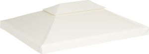 vidaXL Pavilion náhradní střecha 310 g/m² krémově bílá 3x4 m