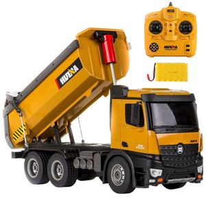 Huina 1573 Rc Dump Truck 1:14 Lkw 10 Kanal Kipplader 2,4 GHz Geschenk für Kinder