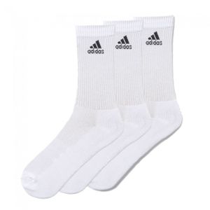 adidas Damen Herren Socken CUSHION CREW Socks Strümpfe weiß 3er Pack DZ9356, Größe:49-51