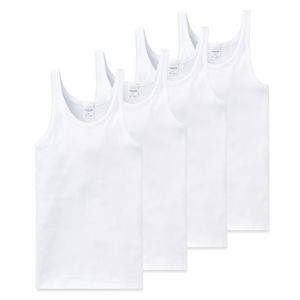 Schiesser 4er Pack Baumwolle Essentials Feinripp Unterhemd Besonders strapazierfähig und langlebig, Hoher Tragekomfort, In hochwertiger, bequemer Feinripp-Qualität