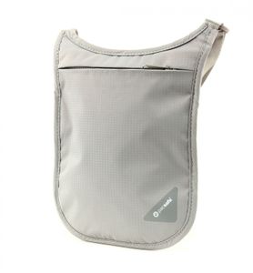 pacsafe Coversafe V75 RFID Blocking Neck Pouch Neutral Grey