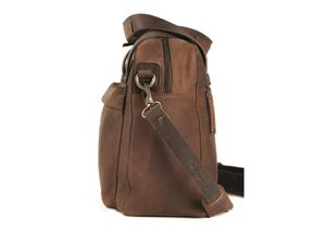 HAROLD´s Antic Casual Businesstasche Natur Braun large Tasche mit Schultergurt, Reißverschluss und Henkelgriff Rindsleder