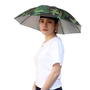 Sonnenschirm Hut Uni Regenschirm Kappe Kopfbedeckung Anglerhut Sonnenhut Outdoor Anglerhut（Tarnung）