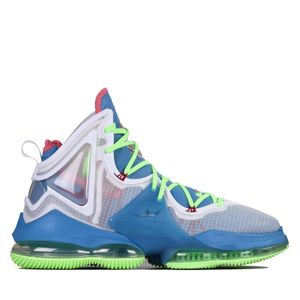 Nike Air Max Lebron XIX 19 Basketballschuhe Hallenschuhe Sneaker weiß/blau/grün DC9339-400, Schuhgröße:43 EU