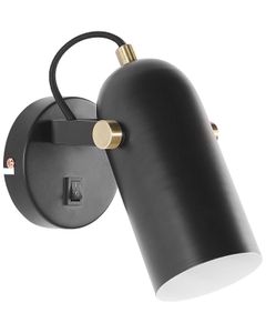 BELIANI Wandlampe 1-flammig Schwarz 156 cm aus Metall Glockenförmig Elegant Modern Retro Stil