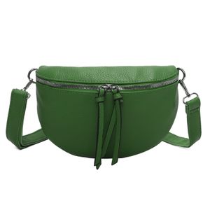 Bauchtasche Umhängetasche Crossbody-Bag Hüfttasche Kunstleder Italy-Design Green