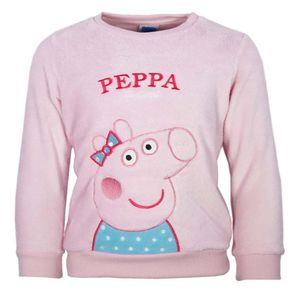 Peppa Wutz Mädchen Kinder Coral Fleece Pullover Sweater Pulli – Rosa / 110/116