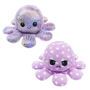 (Stil 12) Kuscheltiere, Niedliche Oktopus-Plüsch-Spielzeug, Doppelseitig Flip Oktopus-Stofftierpuppe, Kreatives Spielzeug, Geschenke für Kinder