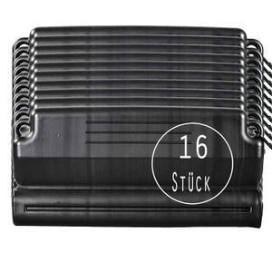 16 Stück Eisdruckpolster schwarz mit Haken und Ösen