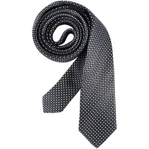 Greiff Corporate Wear Herren Krawatte Slimline Schwarz/Grau kariert Modell 6918
