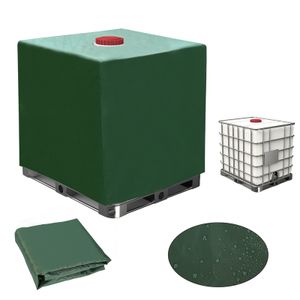 Jopassy IBC Container Abdeckung 1000L 120x100x116cm Grün Wasserdichte Schutzhülle Regenwassertank Regentonnen