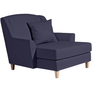 Max Winzer Judith Big-Sessel inkl. 1x Zierkissen 55x55cm - Farbe: dunkelblau - Maße: 136 cm x 142 cm x 107 cm; 2891-767-2070146-F01