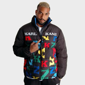 Karl Kani Retro Block Reversible Logo Puffer Jacke Herren Multicolor Größe:M