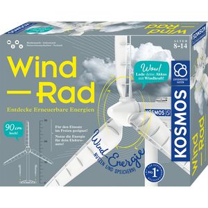 KOSMOS Wind-Rad Modellbausatz, Experimentierkasten, Windkraft Lernspielzeug, ab 8 Jahren, 621087