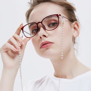 Damen-Perlen-Feinkorn-Brillenkette, rutschfest, Anti-Verlust-Maskenkette, Perlenkette, Herren-Halsketten, karierte Halskette