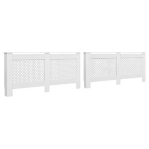 vidaXL Panely chladiče 2 ks. Bílé 172×19×81,5 cm MDF