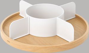 BELLWOOD Lazy Susan geteilt, weiß/natur