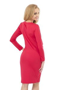 Damen Klassisches Minikleid Kleid Tunika Top; Rot/M/38