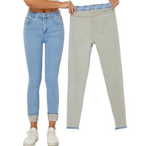 Damen Winter Jeans gefüttert mit Fleece Slim Fit - SNUGJEANS Hellblau S