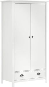 Prolenta Premium - Šatníková skriňa s 2 dverami Hill White 89x50x170 cm borovicové drevo